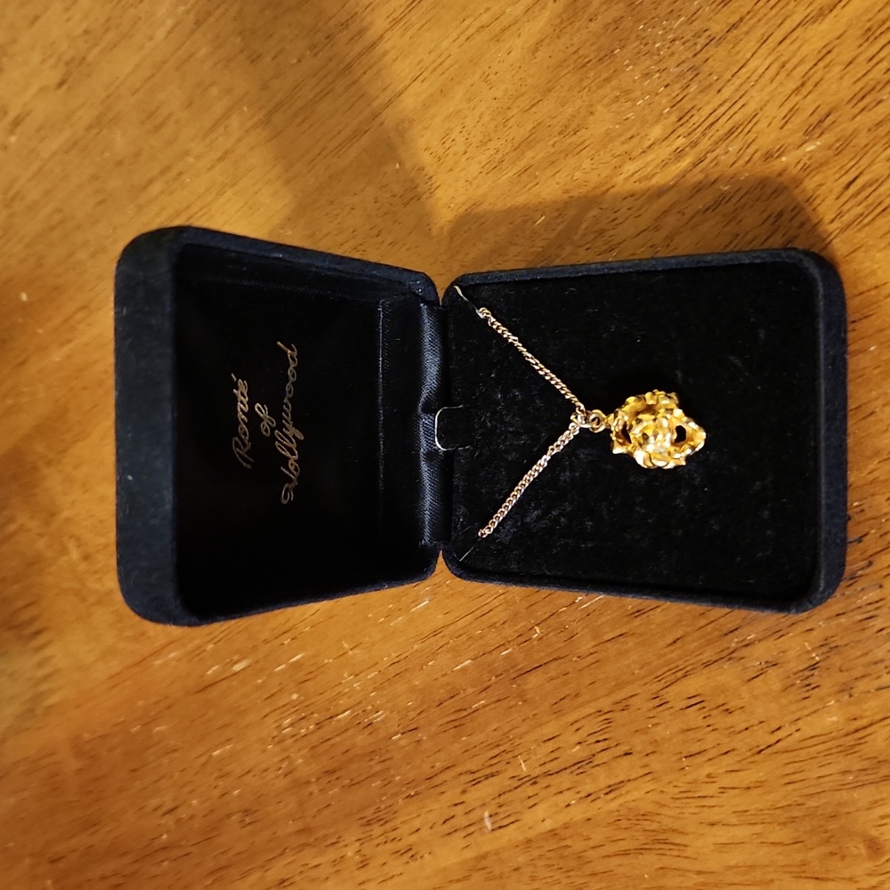 Vintage Ronte' of Hollywood Gold Nugget Pendant Necklace